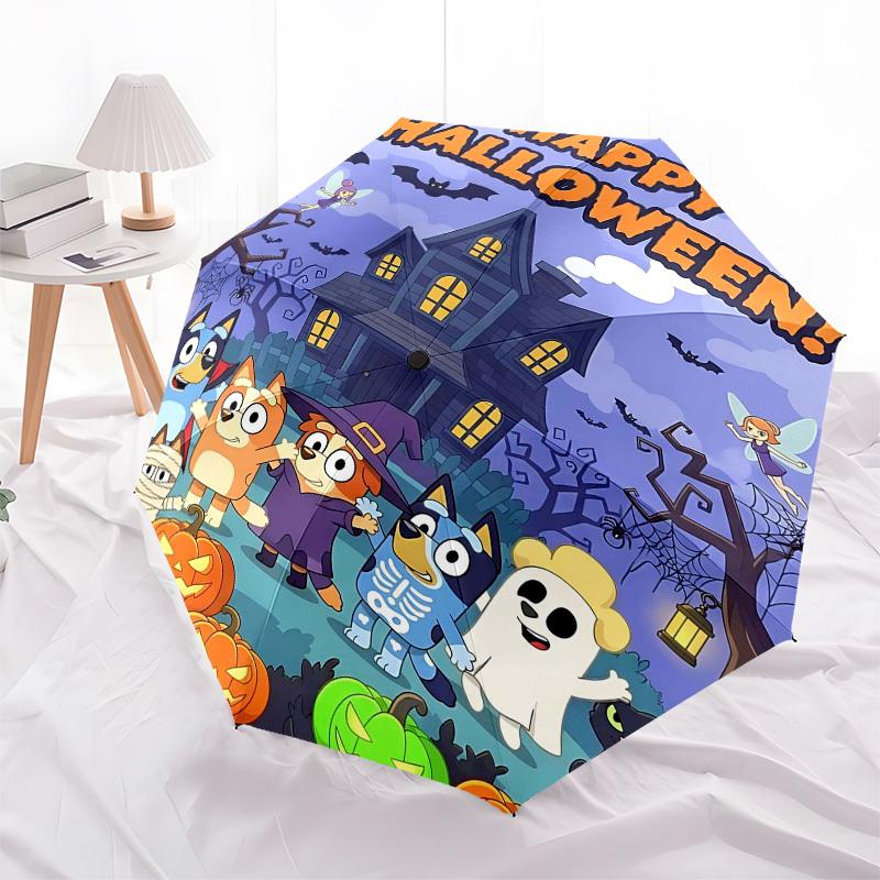 1pc Halloween HappyOpen/Close Umbrella-Windproof, Compact Travel Umbrella, Sturdy 8-Rib Shaft, Outdoor Accessory1176