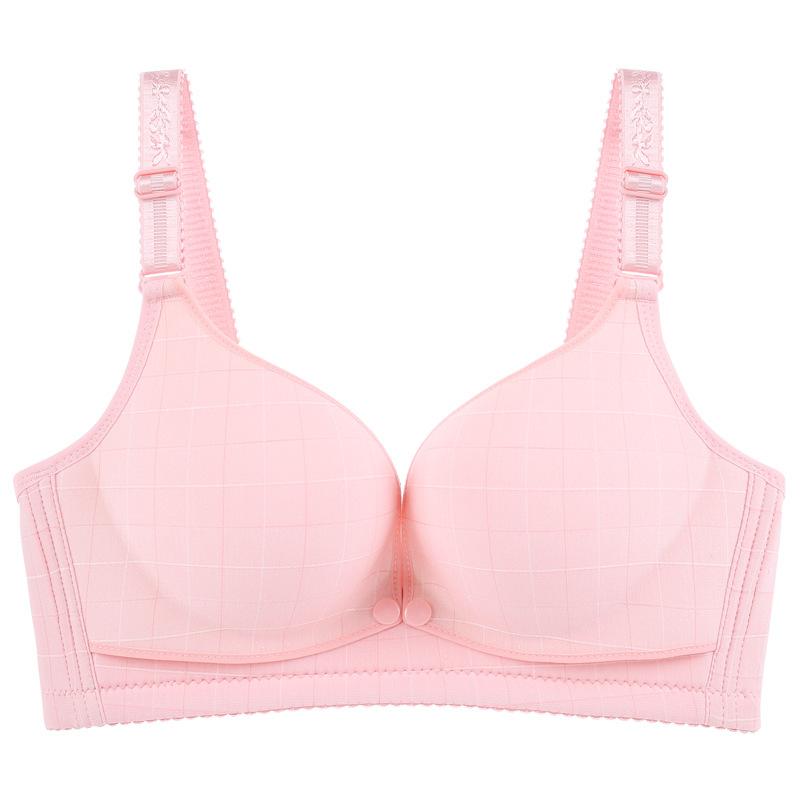 Для кормления грудью Удобный бюстгальтер со сборками Без стального кольца спереди застежка Сексуальное нижнее белье для кормления грудью