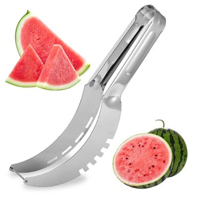 Изделие из нержавеющей стали для резки арбуза с нескользящей ручкой, кухонный инструмент для резки фруктов, резак для удаления сердцевины фруктов, инструменты для фруктов
