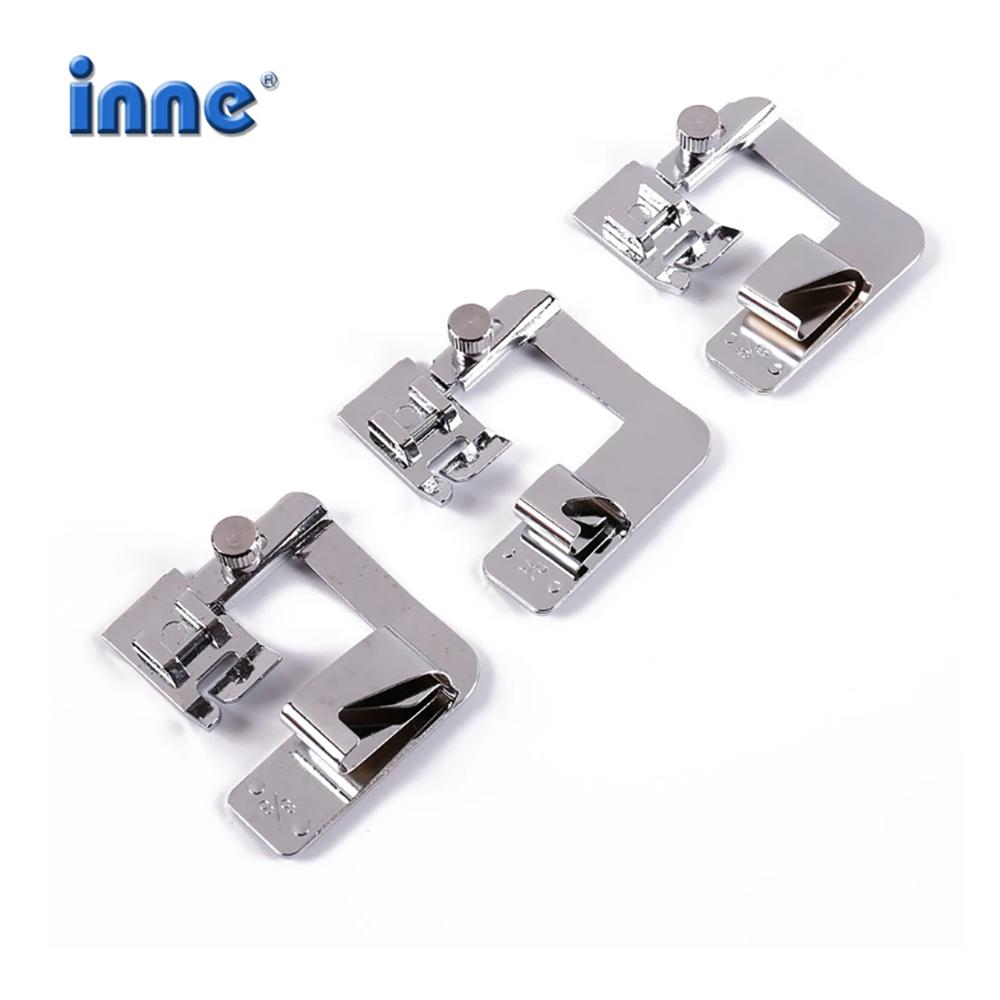 Аксессуары для швейных машин INNE, 3 шт., прижимная лапка, материал, набор пресс-лапок для проката