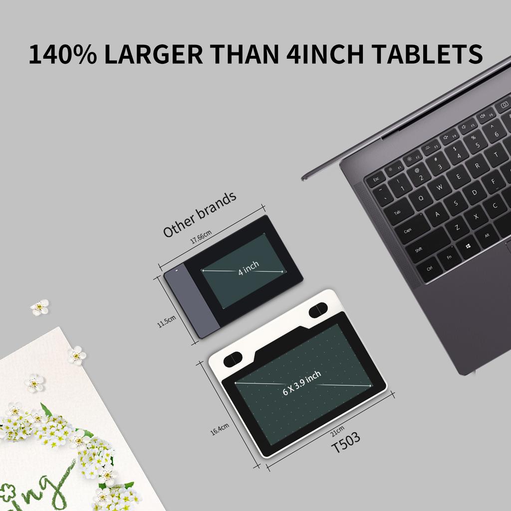 10moons T503 Digital Art Graphics Drawing Tablet 6 X3.9 Inches Ultralight Art Creation Sketch with