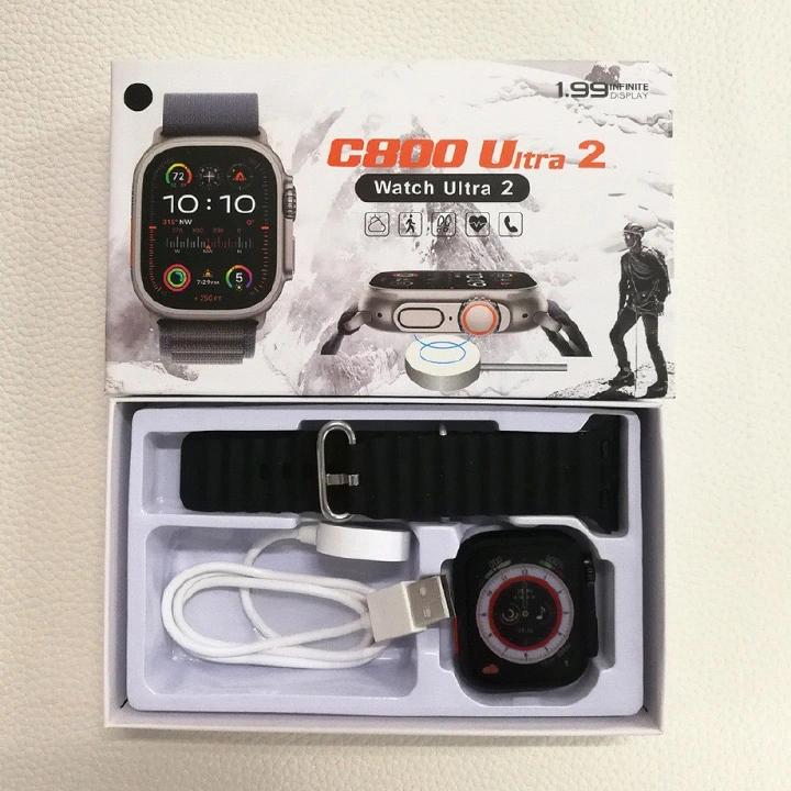 C800 ULTRA 2 Smart Watch Bluetooth Call Siri Weather Wireless Charging Blood Pressure Oxygen Fitness Smartwatch VS T800 Ultra