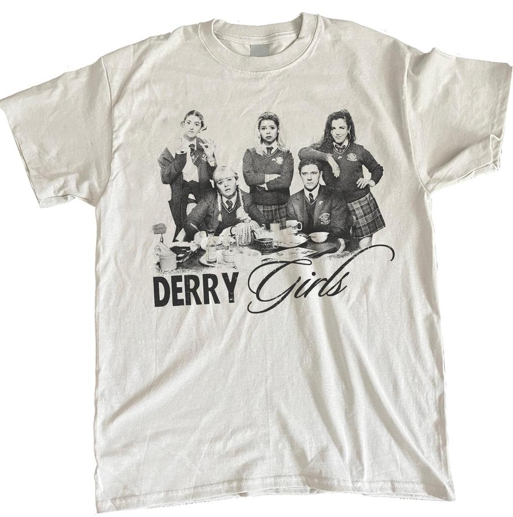 Comfort Colors Derry Girls T-Shirt, Vintage 90s Comedy TV Show Tee, Retro Movie Graphic T-shirt, Funny Movie Shirt, Irish Comedy Fan Gift T-shirt