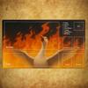 Burning Flame Raccoon Mouse Pad Card Playmat Stitched with Magic Zones Game Mats Tabletop for MTG/TCG Battle Mat