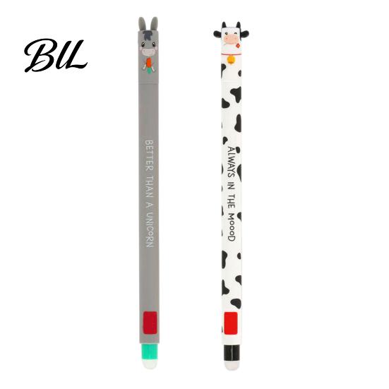 Kid-friendly Pen Farm Animal Erasable Gel Pens for Kids Cute Cartoon Cow Turkey Donkey Child Safe Pig Design Smooth Writing Easy Erase Fun School