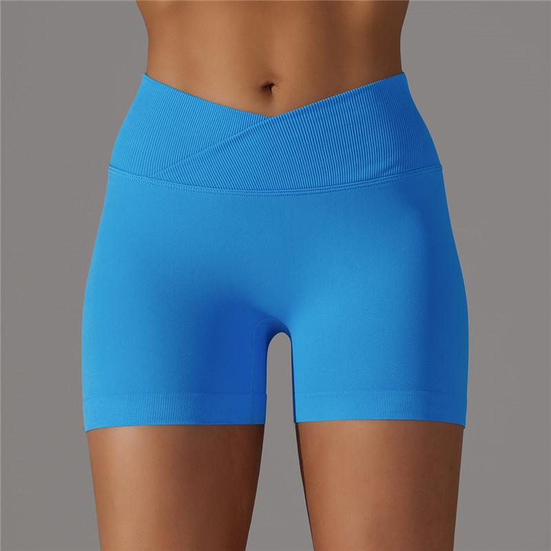 High Waist Yoga Shorts Woman Gym Tights Fitness Elastic Breathable Hip Lifting Sports Shorts