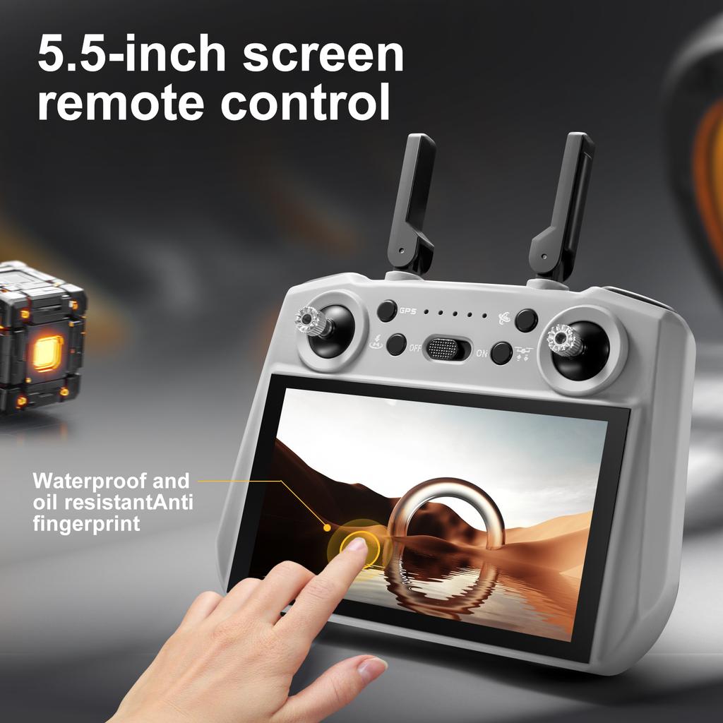 Новый профессиональный дрон S185 GPS Return 5G True 2.7K HD с двумя камерами, пультом дистанционного управления, сенсорным экраном, 3-осевым PTZ-управлением и функцией обхода препятствий