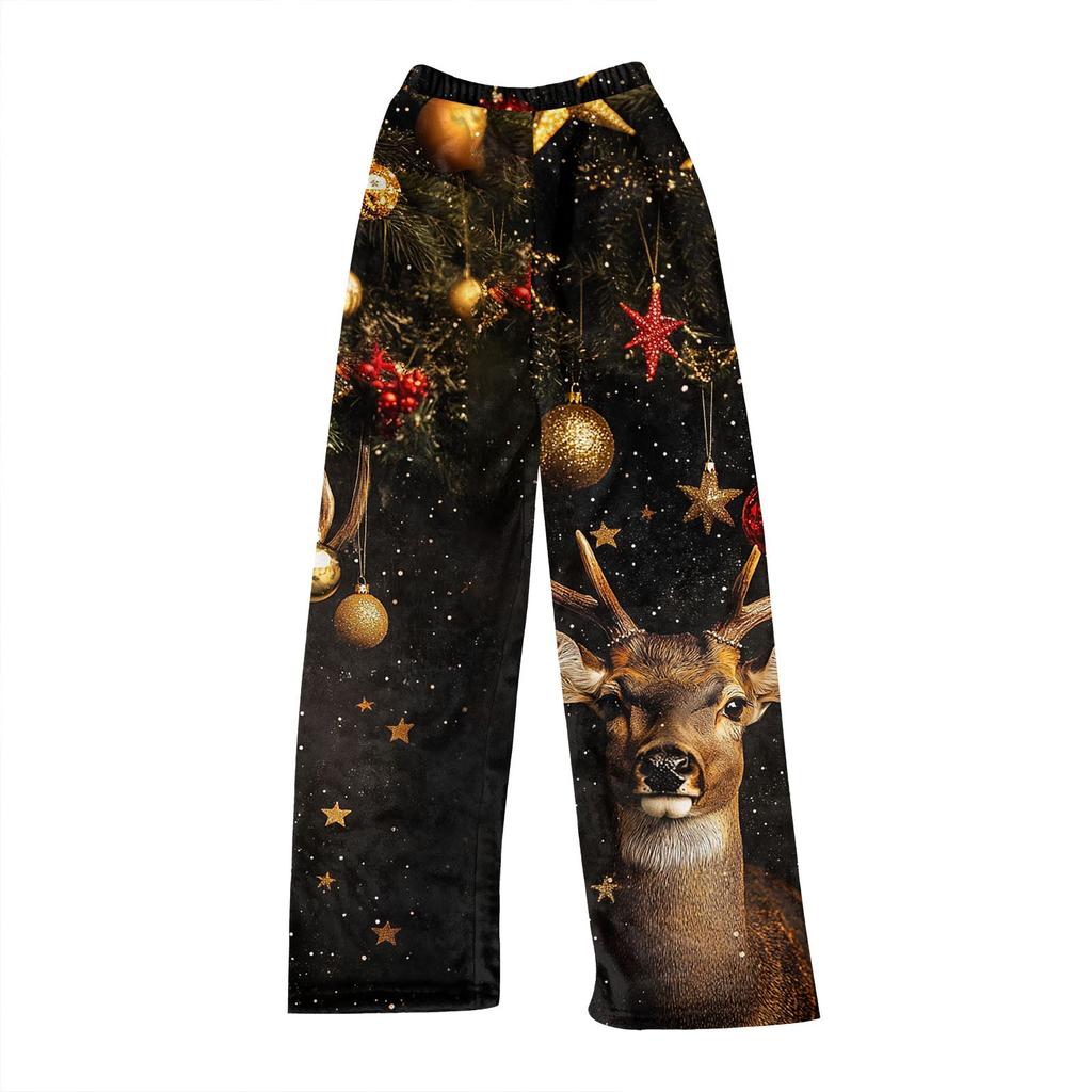 Женские зимние клетчатые брюки, длинные брюки, спортивные брюки