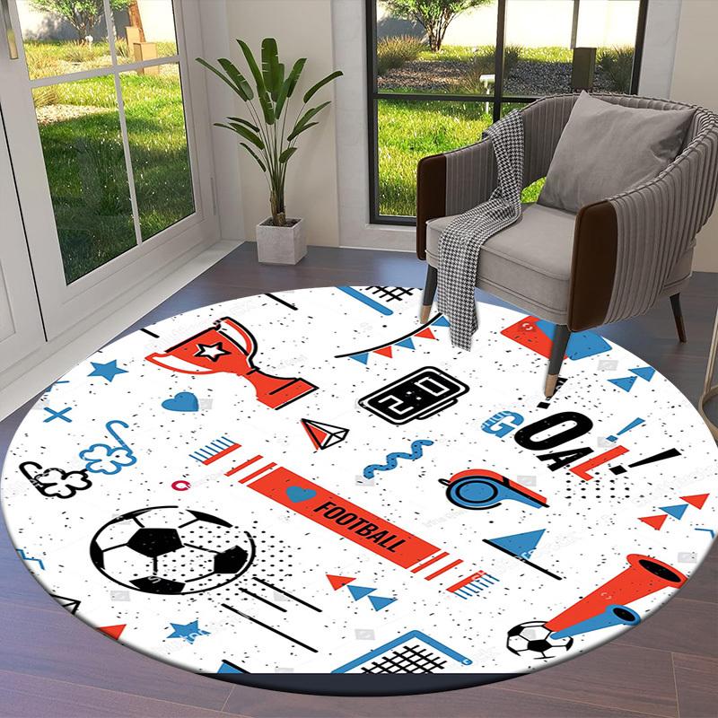 1pc Office Carpet Chair Mats Football Soccer Sport Goal Trophy Ball Net Perfect for Decorating Office Chairss, Or Bedrooms.YDT529