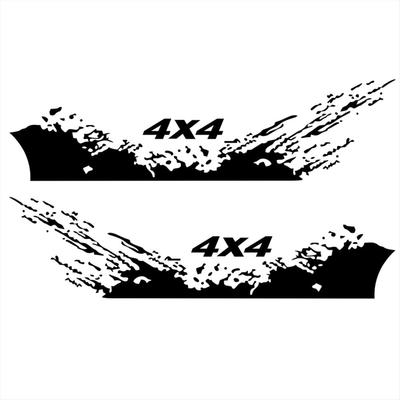 4шт наклейки на автомобиль 4X4 Off Road(40*10см)+Горная графическая наклейка(190*50см) Наклейка для автомобиля, грузовика, внешние аксессуары