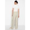 Brown Wide Leg Pleated Woven Trousers Twoaw22pl0475