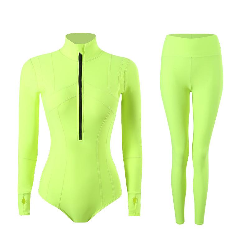New swimsuit women's one-piece rafting quick-drying professional sunscreen long-sleeved trousers slim snorkeling jellyfish diving surf suit