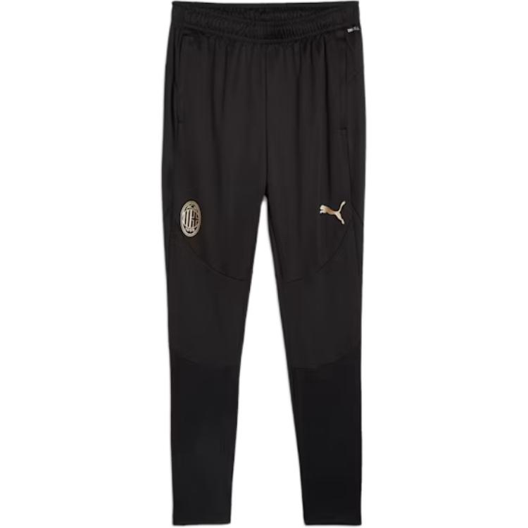 Puma AC Milan Принт Лого Эластичный Пояс Повседневные Спортивные Брюки Мужские Низ Черный 777511-04