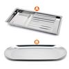 Dental Stainless Steel Medical Tray Rectangular Disinfection Plate Metal Placement Box Dentistry Lab Instrument Tray