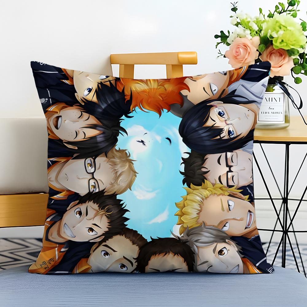 HHaikyuu Наволочка Стираемая Льняная Наволочка Мягкая для Дивана Кровати Уютный Декор Комнаты Дома