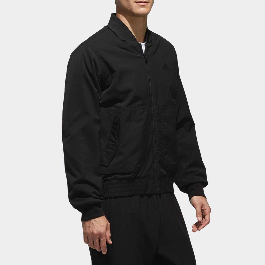 Adidas Ei Jkt Fl Bomber Sport Knit Fleece Jacket Мужская куртка черная DT2486