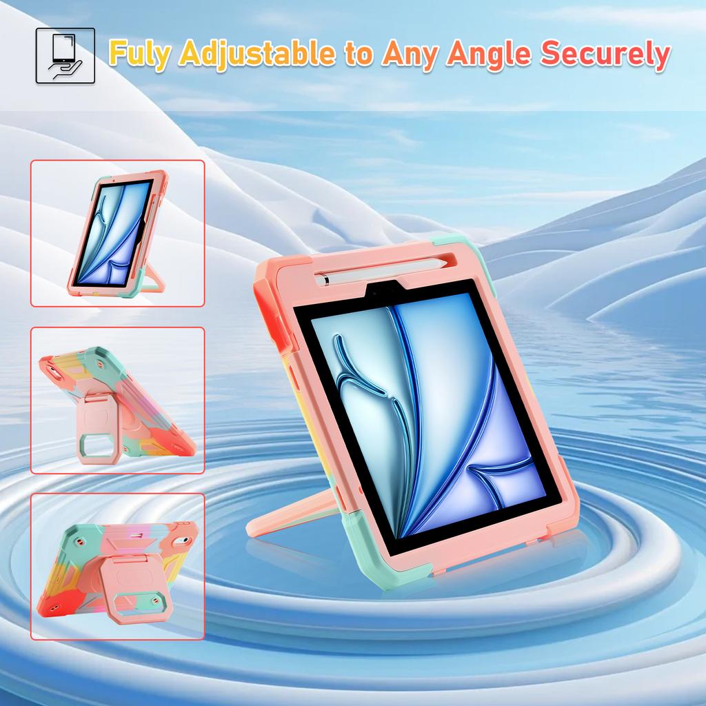 Чехол для iPad A19 A16 10-го 11-го 12-го 7-го 8-го 9-го 10.2 Pro 11 Air 11 M2 M3 Air 5 4 Ударопрочный с подставкой Безопасный для детей