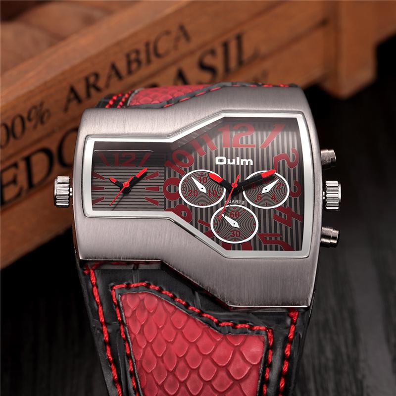 Big Dial Men's Sports Wristwatch with Quartz Movement