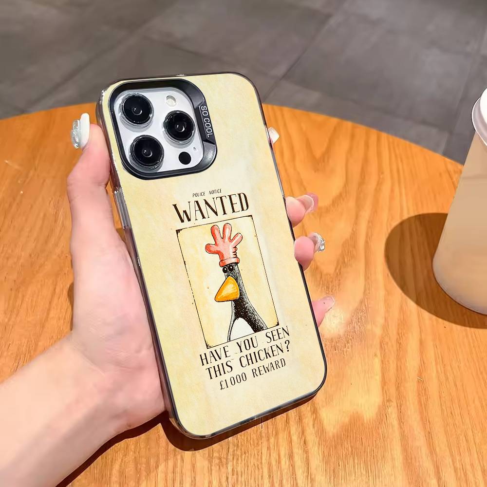 Cute Retro Villain Penguin Phone Case For iPhone17,16,15,14,13,12,11,Pro,MAX Gray Matte Silicone Black Cover