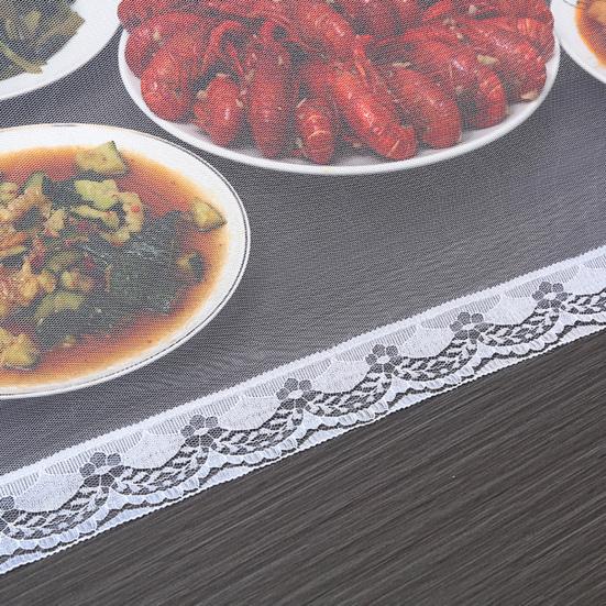 Foldable Food Cover Umbrella-Style Mesh Net with Stainless Steel Frame Fly Protection Food Cover for Indoor Outdoor Use