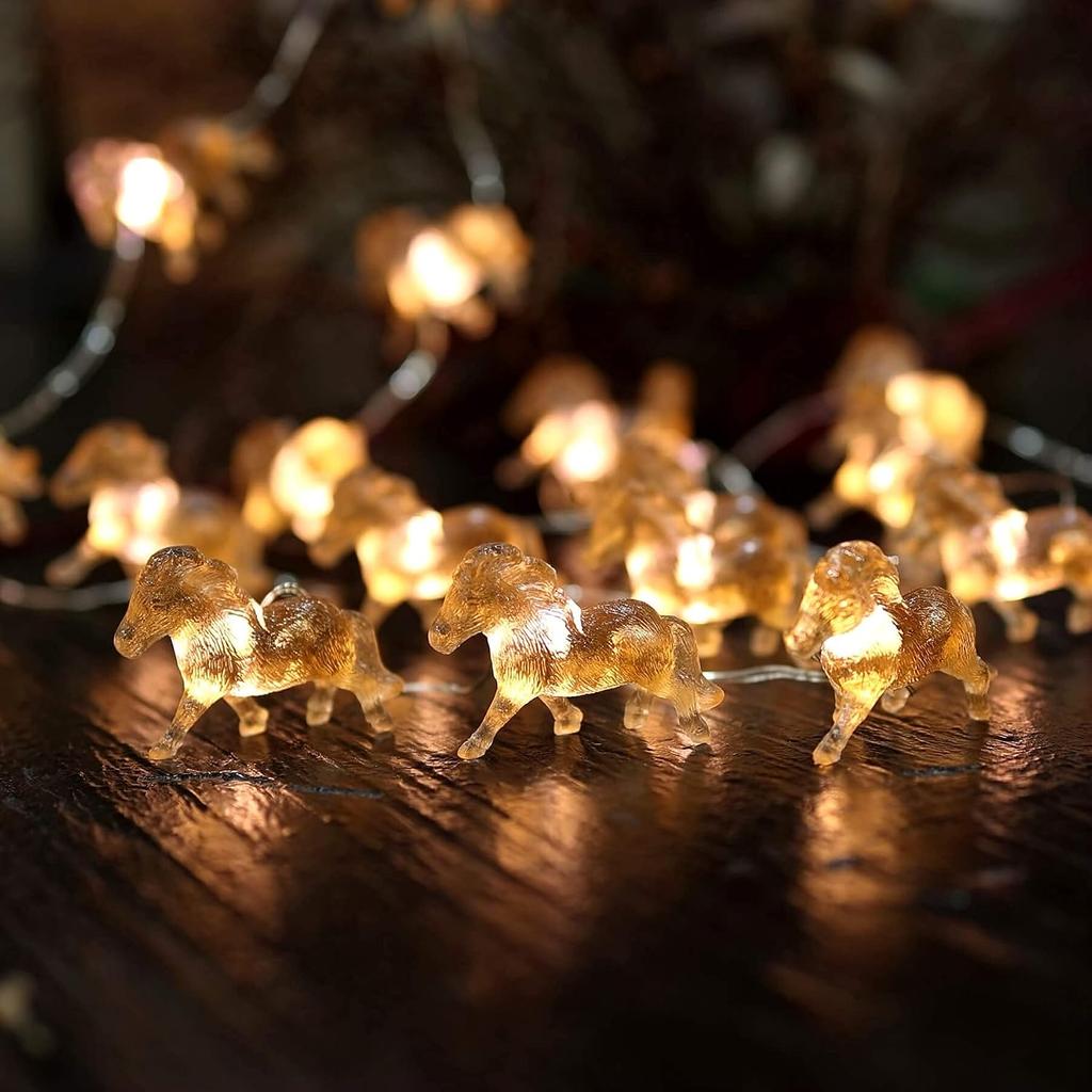 Fairy Pony String Lights Unique Decorative Light Horse Gifts for Girls Cute Lights 20LEDs 8ft Battery Operated for Birthday Horse Lover Xmas