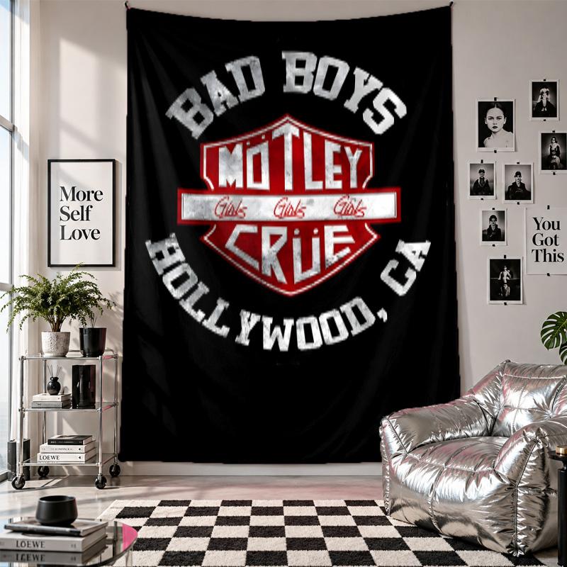Wall TapestryMotley Crue Art Hanging Cloth Decorative Background Cover for Room Decoration