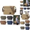 Large Capacity Canvas Shoulder Bag For Men Street Style Durable Material Travel Companion