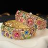 Аутентичный браслет перегородчатой эмали двухслойный этнический полая пластина ретро модная бижутерия ювелирный подарок