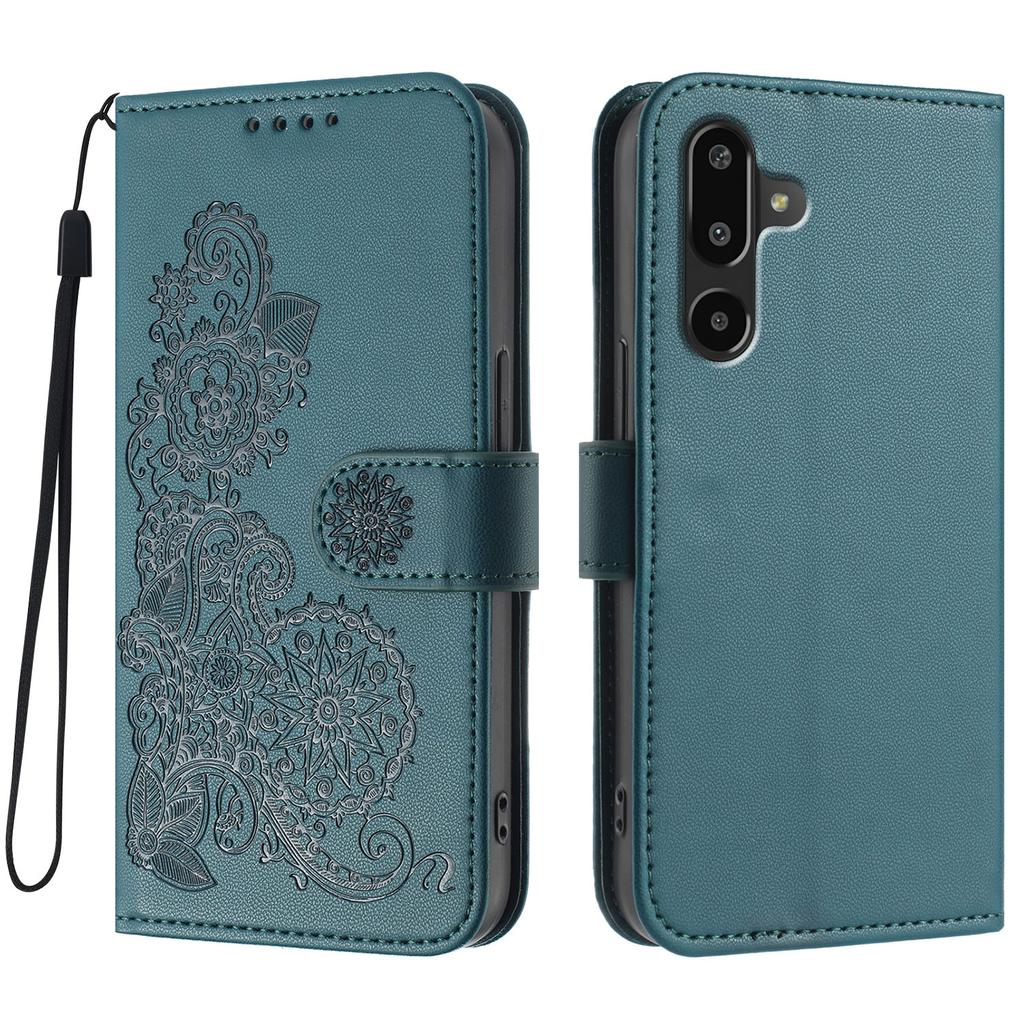 For Samsung Galaxy M16 5G/Galaxy F16 5G Phone Cases Mandala Flower Leather Wallet Mobile Cover with Strap
