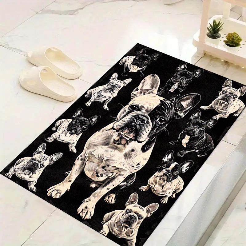 Bulldog Doberman Carpet Rug for Living Room Bedroom Home Sofa Decoration,Kids play Non-slip Floor Mat