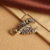Винтажная латунная статуэтка скорпиона, ornament, изделия из цельного металла, фигурки животных, украшение для дома, офиса, рабочего стола