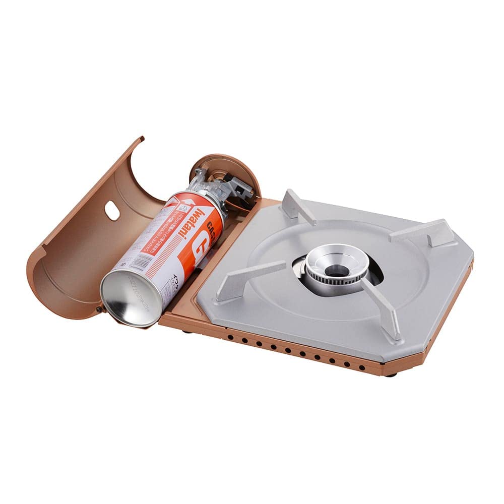 Iwatani Cassette Foo Portable Stove, Tatsujin Slim Plus, Metallic Coral, Disaster Prevention, CB-TS-PLS