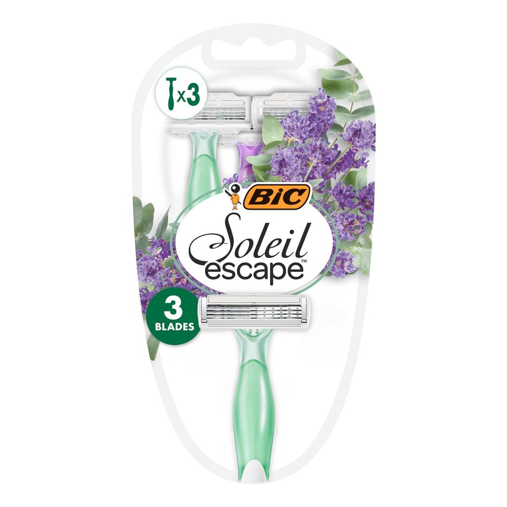 Bic Soleil Escape Maszynki Do Golenia Dla Kobiet 3 Ostrzowe - Lawenda & Eukaliptus 1Op.-3Szt