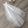 Accessories White Ivory Two Layer Short Simple Women's Tulle Bridal Veil With Comb Wedding Veil