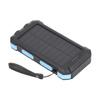 Portable Solar Power Bank 30000mAh Blue Solar Power Bank with LED Camping Flashlight for Outdoor