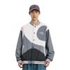 Li Ning Badfive Color Block Letter Print Свободная спортивная куртка Мужская куртка Moonlight-Gray Shadow-Gray Black AFDT797-2