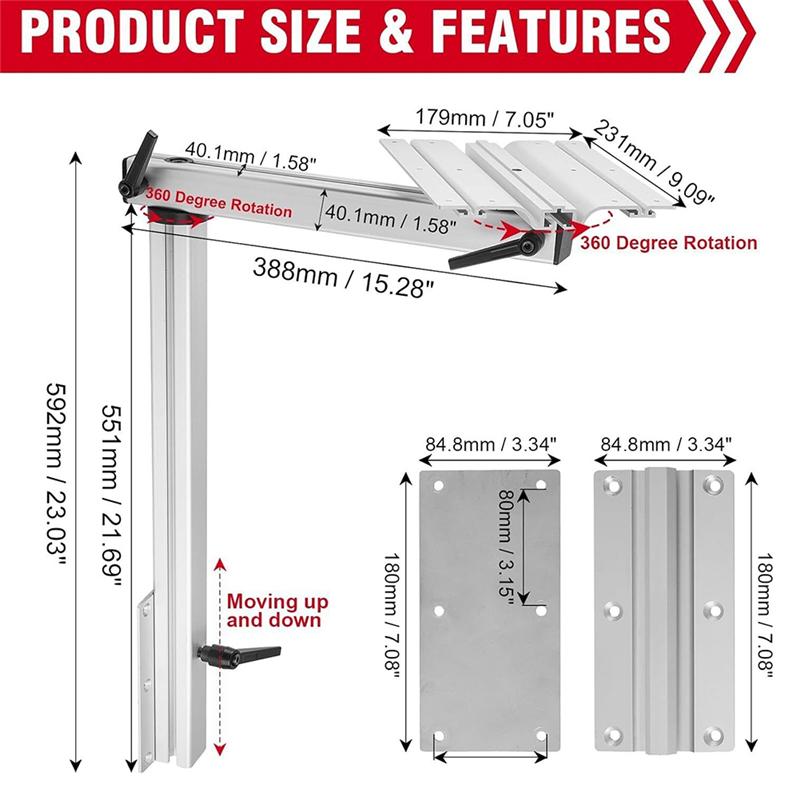 Белая поворотная ножка стола для автодома, яхты, складная и съемная, подходит для использования в кемпере и на судне