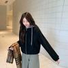 Casual hooded short fleece thick coat women's autumn and winter new small retro Maillard jacket