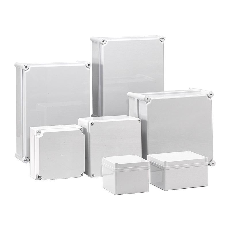 Уличный водонепроницаемый ABS корпус блока питания и розетки для мониторинга с клеммной колодкой и кнопкой