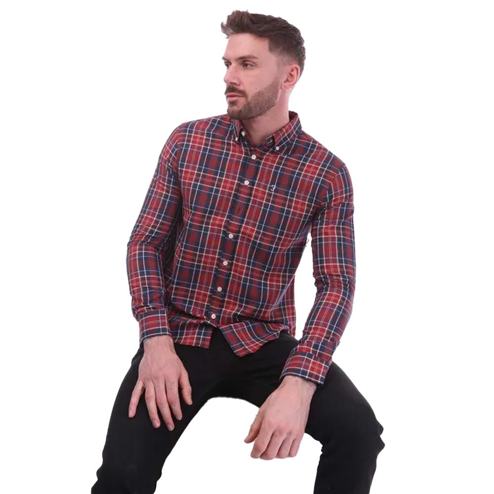 Farah Mens Edina Checked Oxford Shirt