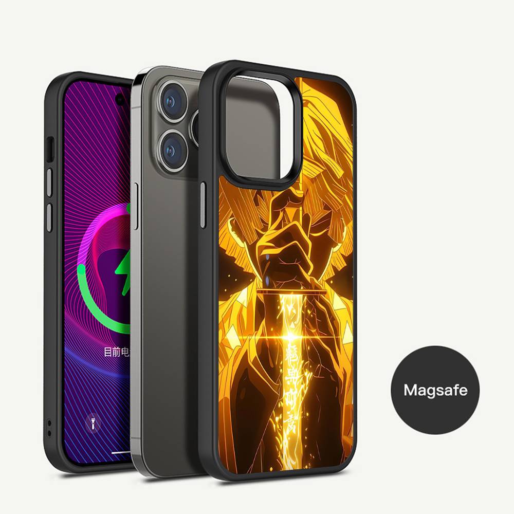 Чехол для телефона Zenitsu Agatsuma Магнитный чехол для iPhone 17 16 14 13 12 11 15 Pro Max Для беспроводной зарядки Чехол