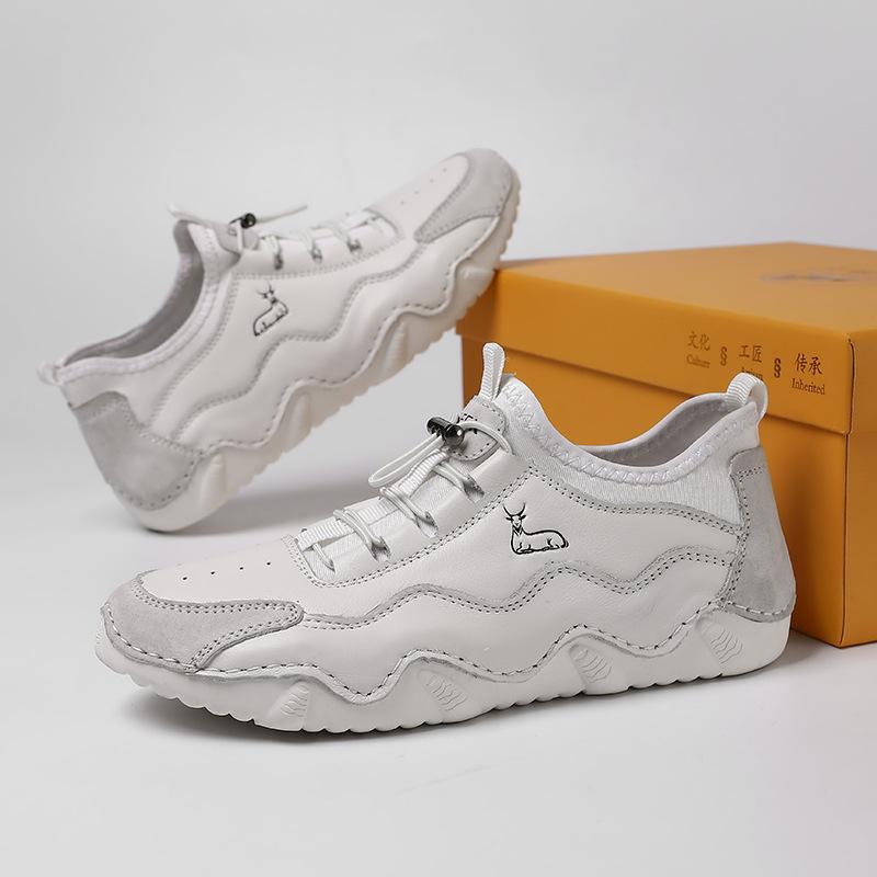 2025 популярная женская обувь из коровьей кожи первого слоя большого размера для отдыха на природе повседневная обувь осенне-зимняя спортивная обувь