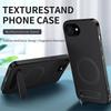 Чехол из ТПУ с текстурой под карбон для iPhone 16e/17e, с подставкой для просмотра под разными углами, мягкая защитная крышка