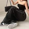 Autumn and Winter Retro Wide Leg Casual Pants Women's Loose Stripe Splicing Street Dance Hip Hop Sweatpants