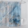Мраморная водонепроницаемая шторка для душа Водонепроницаемая шторка для душа для декора ванной комнаты Принтованная моющаяся шторка для душа с крючками
