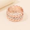 Scarf Button Clip, Leaf Design Alloy Scarf Clip, Triple-Ring Multi-Functional Clasp with Adjustable Non-Slip Grip, for Silk/Wool Scarves, Shirt