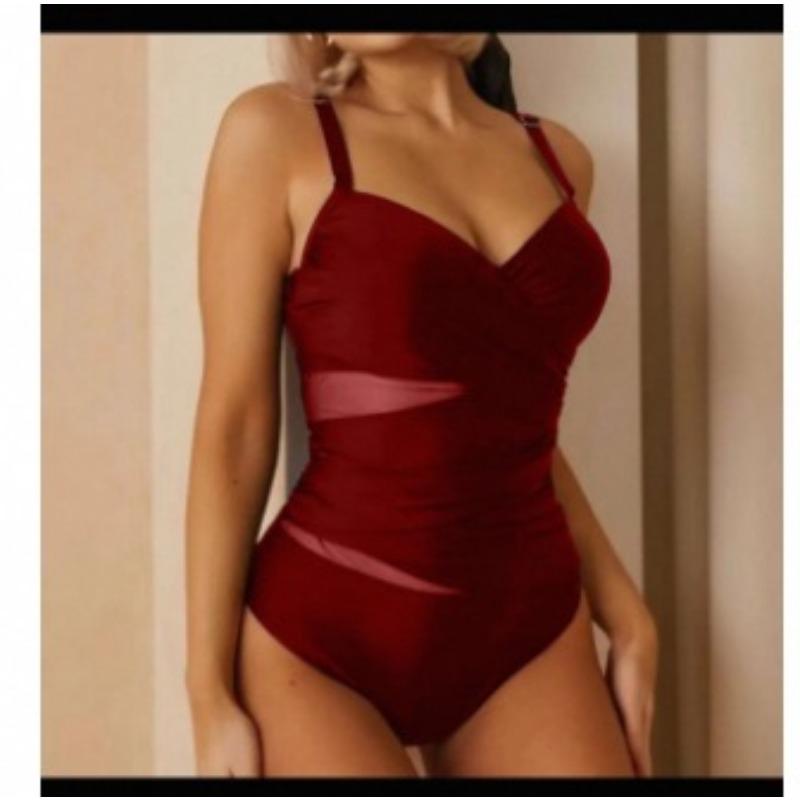 Женское бикини черного цвета, цельный сексуальный купальный костюм с высокой талией, пляжный купальник, женский летний купальник