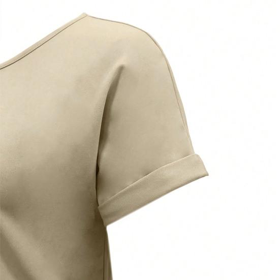 Женский спортивный костюм с коротким рукавом Yousheng, повседневный топ с круглым вырезом и джоггеры на шнурке с карманами, женский спортивный комплект из двух частей