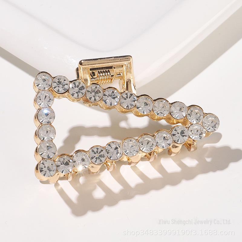 Корейская заколка для волос с жемчугом: Стильный зажим из сплава с гальваническим покрытием для женщин