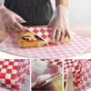 50Pcs Food Grade Baking Wax Paper Strawberry & Floral Patterned Paper Squares Non-Stick Cake Burger Chips Wrapping Papers